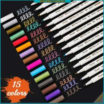 White Waterproof Permanent Fabric Textile Marker Pen Set for T Shirt Shoes  Clothes Wood Stone DIY