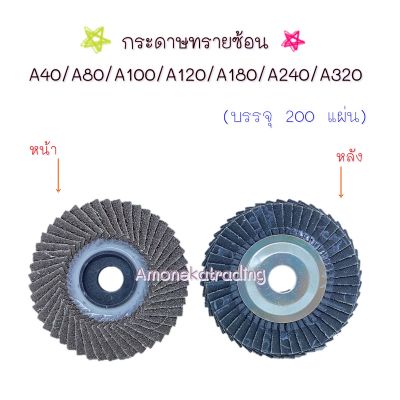 กระดาษทรายซ้อนใบ 4นิ้ว (แพ็ค10ใบ)  (A40/80/100/120/180/240/320) Black tiger