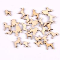 【YF】✳◑  50Pcs/set Unfinished Wood Dog Pattern Crafts Scrapbook Embellishment Handicraft 10-15mm M1919