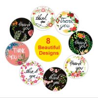 6000pcs Round Flower  Thank You Packaging Envelope Decoration Scrapbook Adhesive Baking Gift Box Sealing Sticker 8 kinds Stickers Labels