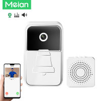 Meian กริ่งประตู Wi-Fi 2.4กิกะเฮิร์ตซ์สมาร์ทโฮมรักษาความปลอดภัยอินเตอร์คอมออดวิดีโอไร้สายกลางแจ้งกล้องติดประตูเสียงระฆัง480X640