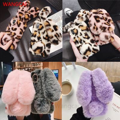 （cold noodles）กระต่ายหูขนสัตว์สำหรับ Huawei Mate ฿20X 10 9 Pro 8 P10 P9 P8 Lite Plus Honor 8A 7X 7C 7A 6A 4X GR5 2017กรณีเพชร