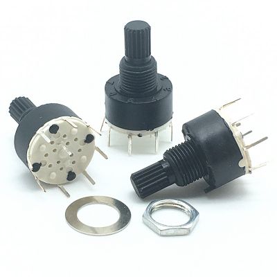 【cw】 5pcs SR16 Plastic 16MM Band switch 1 Pole 5 6 8 position Handle Length 15MM Axis band
