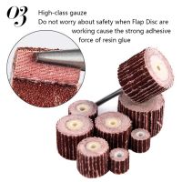 【CW】 1/10PCS Sanding Flap Set with 3mm Shank Grinding Sander Abrasive Tools Sandpaper Rust Removal for