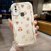 เคสสำหรับ Vivo Y85ลายคลื่นหมีและไอศกรีมเคสเคสโทรศัพท์นิ่มสาวน่ารัก