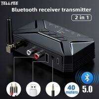 40M Bluetooth Audio Transmitter ตัวรับ HD เวลาแฝงต่ําไร้สาย Bluetooth5.0 อะแดปเตอร์ 3.5 มม. แจ็ค AUX RCA USB สําหรับ TV PC หูฟัง