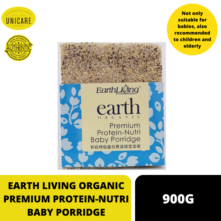 EARTH LIVING ORGANIC PREMIUM PROTEINNUTRI BABY PORRIDGE 900G Lazada
