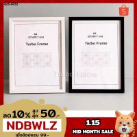 กรอบรูปสีขาวA4 และขนาดต่างๆ  10x12 , A-4 , 8x12 ,8x10 , 6x8 ,7x10B5  (DB345)+กระจกใสด้านหน้า+ขาตั้ง+หูแขวนผนัง