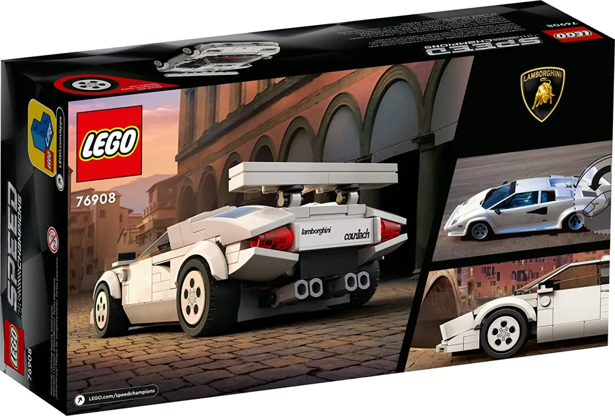 Đồ chơi siêu xe LEGO Speed Champions Lamborghini Countach 76908, Race Car  Toy Model Replica (Mô hình Xe đua) 