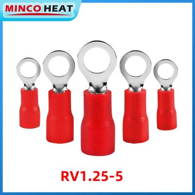 【CC】❐◐✵  100PCS/Pack RV1.25-5 Insulated Crimp Terminal Electric Cable Wire Range 0.5-1.5mm2