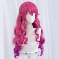 Spirit Blossom Ahri Cosplay Wig LOL Cosplay 70Cm Long Curly Wavy Heat Resistant Synthetic Hair Game Anime Wigs + Wig Cap