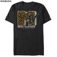 MTV Cheetah Print Logo Mens Graphic T Shirt Cool Casual pride t shirt men Unisex New Fashion tshirt Loose Size top sbz6096
