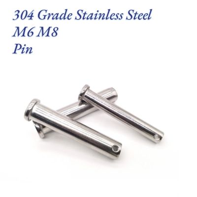 1/10pcs M3 M4 M5 M6 M8 M10 M12 GB882 304 Stainless Steel Pin Pin Flat Head With Hole Cylindrical Pin Positioning Pin Insert Pin