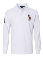 Golf Gear Spring and Autumn POLO shirt mens long-sleeved T-shirt lapel pure cotton loose embroidered colorful horse logo trendy business casual