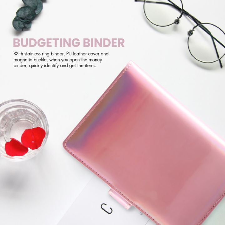 budget-binder-a6-ring-binder-notebook-with-clear-cash-envelope-for-cash-stuffing-money-organiser-with-label-stickers