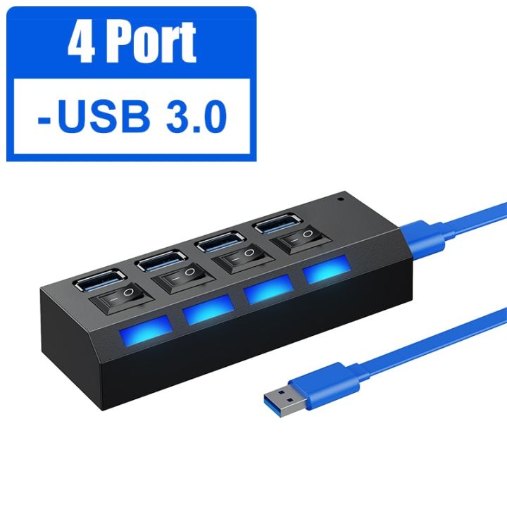 usb-hub-3-0ตัวแยก-usb-hub-หลายพอร์ตฮับยูเอสบีหลายทาง3-0-hab-power-adapter-extensor-อุปกรณ์คอมพิวเตอร์สวิตช์-usb-สำหรับบ้าน