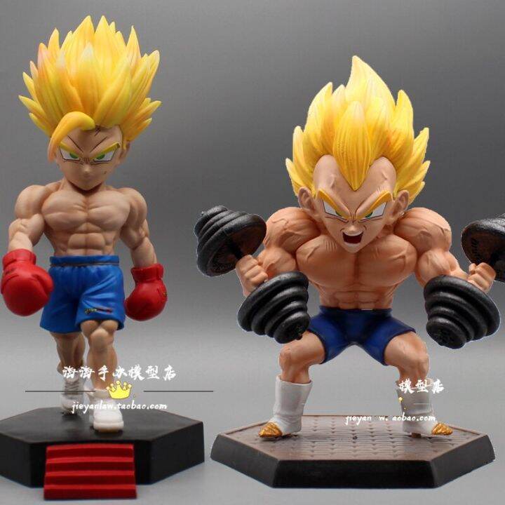 New Dragon Ball Fitness Muscle Gohan Figurine Vegeta Goku Action Figure ...