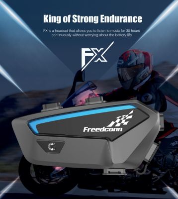 Freedconn Helmet Bluetooth Headset  intercom for Motorcycle Helmet Couple  หูฟังบลูทูธแบบเป็นหมวกอินเตอร์คอมสำหรับหมวกกันน็อครองรับคู่ Walkie-Talkie 6-10 Riders 1500เมตร/FM วิทยุคู่ยี่ห้ออื่นๆสำหรับรถจักรยานยนต์/จักรยานลำโพงอินเตอร์โฟนสื่อสาร