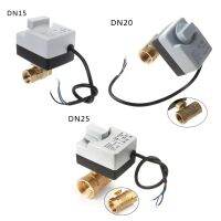 วาล์ว Dn20 Dn15 Ac 220V 2ทาง,วาล์วมอเตอร์ทองเหลือง3สาย Dn25เป็นมิตรกับสิ่งแวดล้อมพร้อมสวิทซ์เชื่อมต่อขยายอุปกรณ์