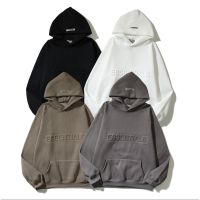 2023ใหม่สต็อกPlus Size FOG FEAR OF GOD Double Line ESSENTIALS Embossed High Street คู่เสื้อแขนยาว Hoodie