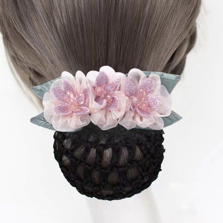 korean-bank-hotel-flower-hair-net-stewardess-dish-hair-net-bag-nurse-headdress-womens-professional-hair-accessories