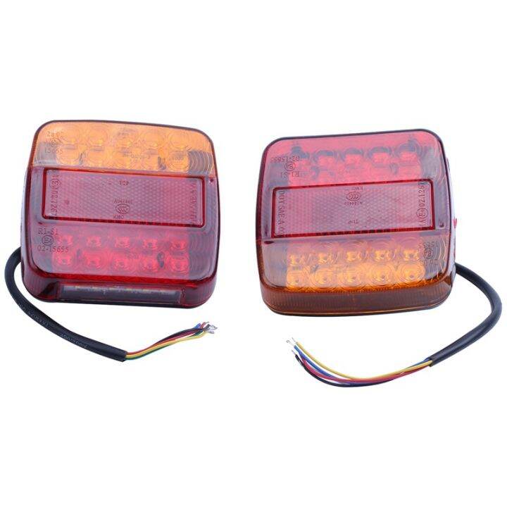 2-x-12v-led-rear-lights-stop-indicator-boat-car-trailer-truck-waterproof-signal