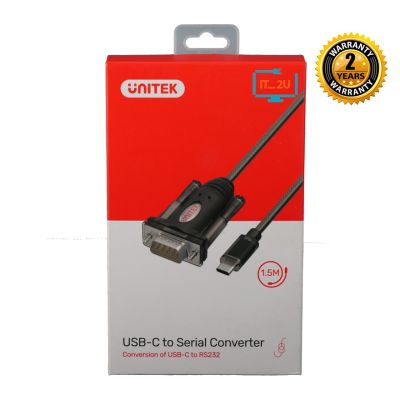 Unitek(ยูนิเทค) Adapter USB-C to Serial RS232 Converter y-1105k