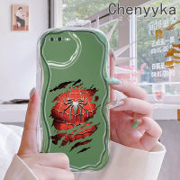 เคส Chenyyka สำหรับ OPPO A3s A5 Realme C1เคสแฟชั่นลายแมงมุมเนื้อครีมกันกระแทกแบบใสนิ่มเคสมือถือโปร่งใสลายกล้องถ่ายรูปที่สร้างสรรค์เคสซิลิกาเจลป้องกัน