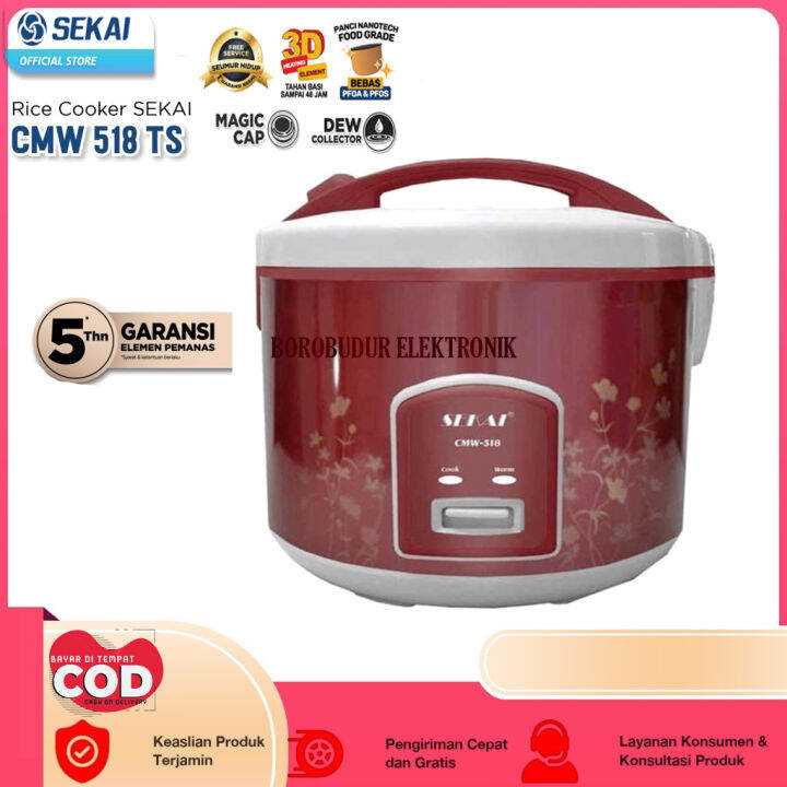 Sekai CMW 518 TS Rice Cooker merupakan penanak nasi serbaguna yang