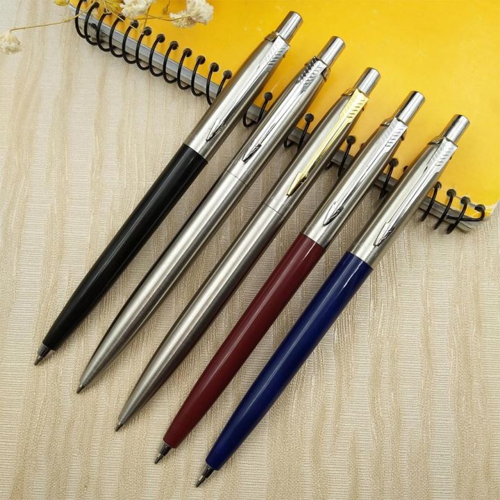 metal-ballpoint-pen-press-style-commercial-gift-pens-for-school-office-core-automatic-ball-pen-aviation-material-fluent-writing