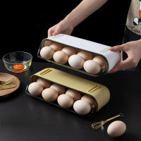 Fresh-keeping Rolling Egg Box for Refrigerator Kitchen Storage and Organization Shelf Drawer Type Plastic Storage Container Home