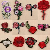 11Pcs เย็บปักถักร้อยดอกกุหลาบเย็บบน Patch On Badge กระเป๋ากางเกงยีนส์ Applique Craft