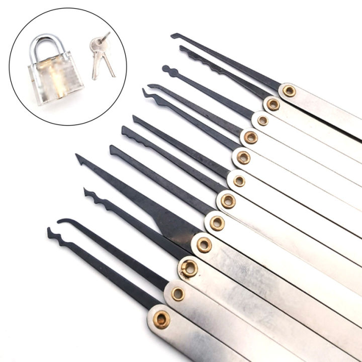 17pcs-ล็อค-pick-set-กุญแจโปร่งใสปลดล็อกชุดเครื่องมือ-locksmith-practice-เครื่องมืออุปกรณ์เสริม-home-improvement-hardware