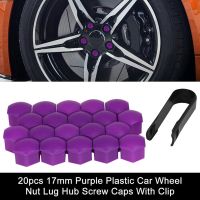 20pcs 17mm Purple Plastic Car Wheel Nut Lug Hub Screw Rim Bolt Covers Dust Cap Protects Your Bolt Heads From Corrosion With Clip Nails  Screws Fastene