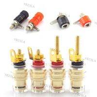 4MM Banana Plug Socket jack Connector red black Thread Medium Amplifier Speaker Spade Terminal Binding Post AudioYB23TH