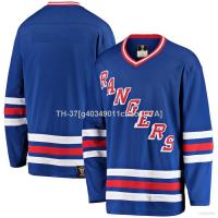 ☎✇⊙ g40349011chao 037A เสื้อยืดแขนยาว พิมพ์ลาย Jay NHL New York Rangers Jersey Hockey พลัสไซซ์ สีฟ้า สไตล์สปอร์ต