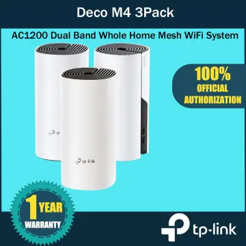 TP Link Deco M4 AC1200 Mesh Wifi Extender 3 Pack With Gigabit