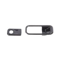 Co-Pilot Storage Box Handle Switch Cover Trim Sticker for Ford F150 2021 2022 Accessories, ABS Carbon Fiber