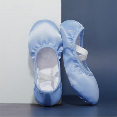 รองเท้าผ้าใบนักเต้นบัลเลต์สำหรับเด็ก,รองเท้าบัลเล่ต์สำหรับยิมนาสติกเด็กเล็กเด็กผู้หญิงรองเท้าผ้าไหมเต้นรำ