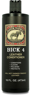 Bickmore Bick 4 Leather Conditioner and Leather Cleaner 16 oz - Will Not Darken Leather - For Colored and Natural Leather Apparel, Furniture, Jackets, Shoes, Auto Interiors, Bags &amp; All Other Accessories 16 Fl Oz (Pack of 1)