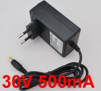 【Hot deal】 อะแดปเตอร์แปลงไฟ DC 30V 500mA AC 100V-240V 1ชิ้นขนาด30V 0.5A 500mA ปลั๊กไฟแบบยุโรปขนาด5.5มม. X 2.1มม.