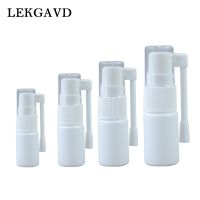 1Pcs 10/20/30ml White Vacuum Plastic Nasal Spray Bottles Pump Fog Mist Nose Bottle For Medical Packaging 360 Degree Rotation