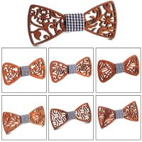 New design Cute Kids Boys Wood Bow Tie Children Butterfly Type Floral Bow ties Girl Boys Wooden Hollow Casual Bow ties Butterfly Boys Clothing