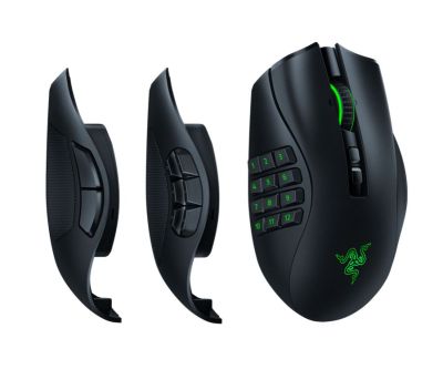 Razer Naga Pro Wireless - Gaming Mouse เม้าส์เกมมิ่งไร้สาย สามารถเปลี่ยนแผงหน้าปัดด้านข้างได้ (รับประกันสินค้า2ปี)