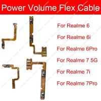 Power Volume FLEX CABLE สำหรับ OPPO Realme 6 6I 6Pro 7 7i 7Pro 4G 5G ปริมาณด้านข้าง MINI ปุ่ม Flex Ribbon ON OFF อะไหล่-sg7f