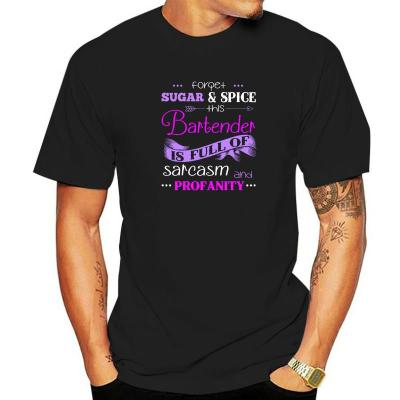 This Bartender Is Full Of Sarcasm Funny Bartender T-Shirt T Shirt Tops T Shirt Funky Cotton Moto Biker Comfortable Mens