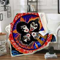 Kiss rock Sherpa blanket sofa sofa quilting roller blanket