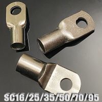 SC16 SC25 SC35 SC50 SC70 SC95 Copper Cable Lug Kit Bolt Hole Tinned Cable lugs Battery Terminals copper nose Wire connector Cleaning Tools