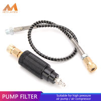 Black High-Pressure Pump Filter with Nylon Hose and Quick Disconnect M10x1 Air Compressor Water-Oil Separator Air Filtering 40Mpa 400Bar 6000Psi Filtering Element PCP Air Pumps Parts &amp; Accessories