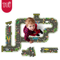 TOI DIY Giant Interchangeable Floor Puzzle Track Road Railyway City Children Educational Toys Paper Jigsaw Puzzles For Kids 3Y+